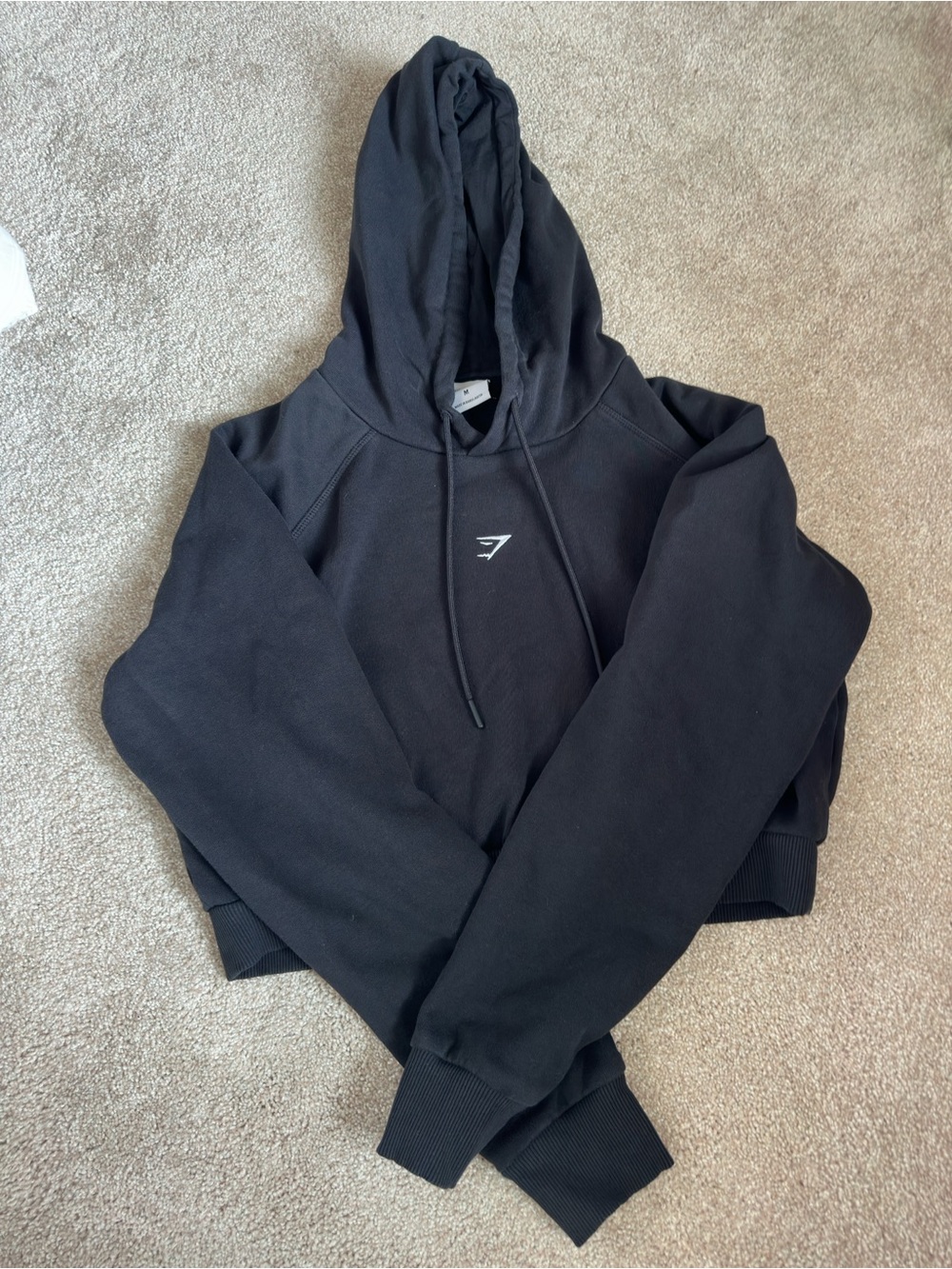 Gymshark Black Cropped Hoodie
